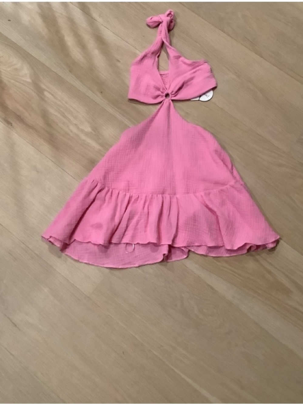 Peixoto Pink Tiered Halter Dress for Kids